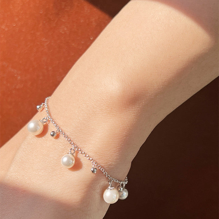 Freshwater pearl gold bracelet